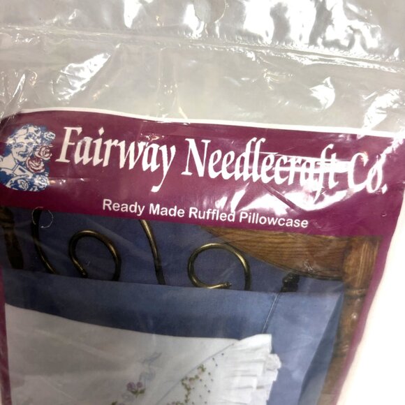Fairway Needlecraft #82565 Ribbons and Flowers Lady Set of Pillowcases NWT - Picture 5 of 9